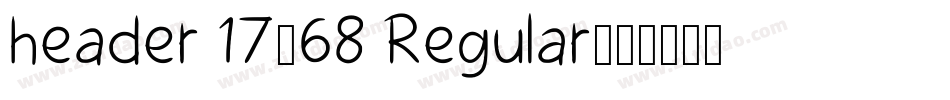 header 17_68 Regular字体转换